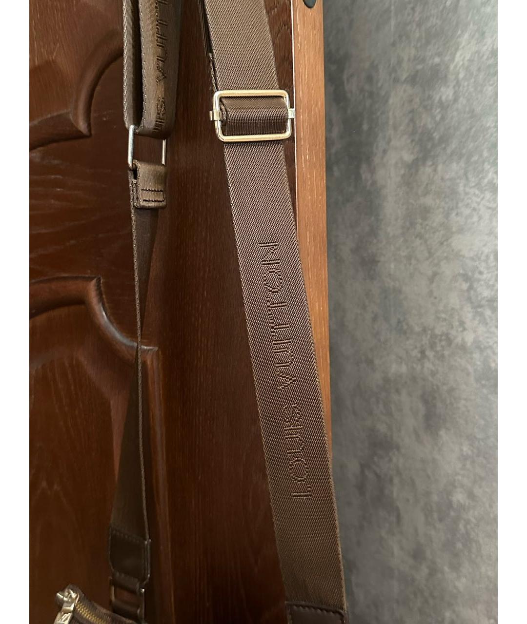 LOUIS VUITTON Коричневая кожаная сумка на плечо, фото 6