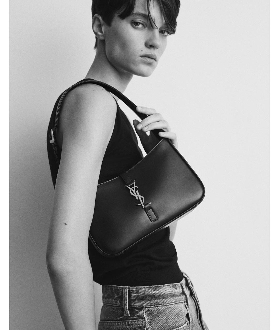 SAINT LAURENT Зеленая сумка через плечо из экзотической кожи, фото 2