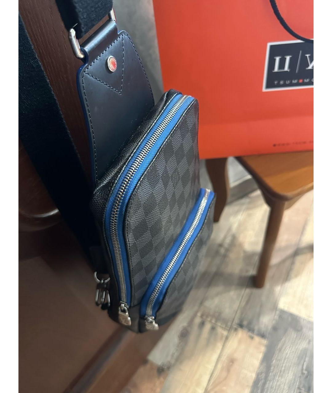 LOUIS VUITTON Синяя кожаная сумка на плечо, фото 5