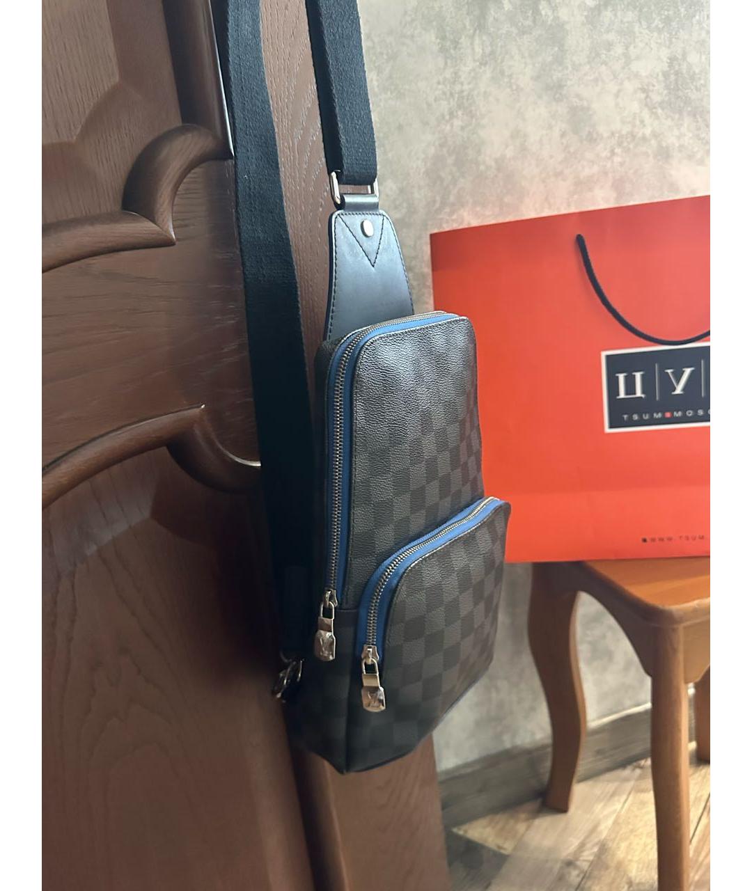 LOUIS VUITTON Синяя кожаная сумка на плечо, фото 3