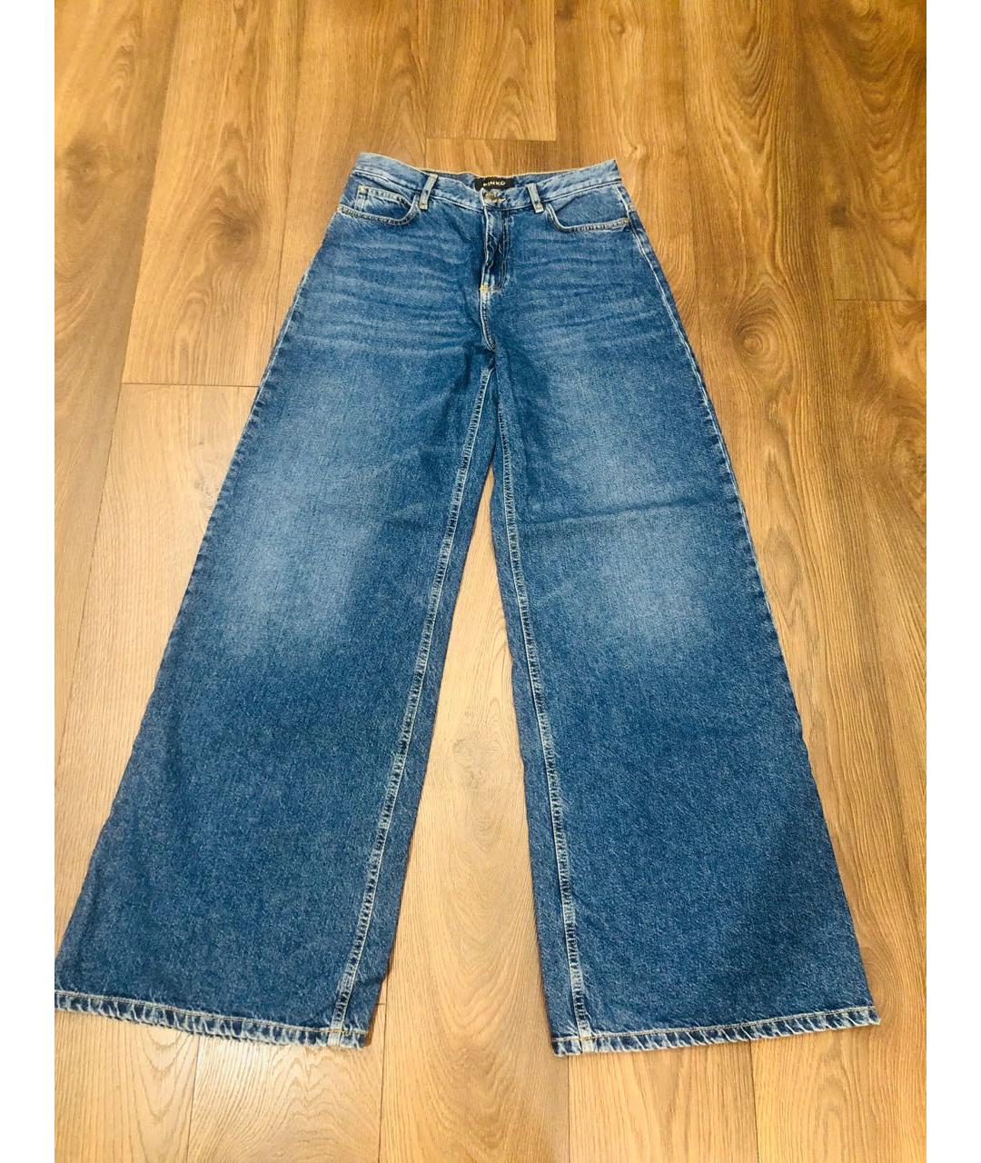 PINKO Синие хлопковые джинсы клеш, фото 5