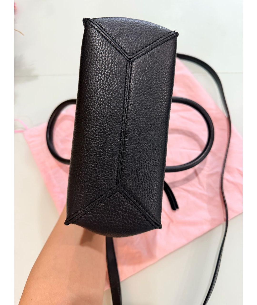 MICHAEL KORS Черная кожаная сумка с короткими ручками, фото 7
