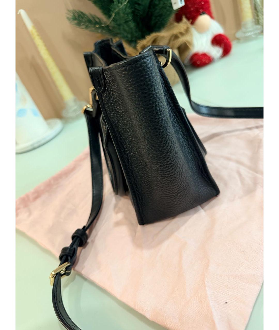 MICHAEL KORS Черная кожаная сумка с короткими ручками, фото 2