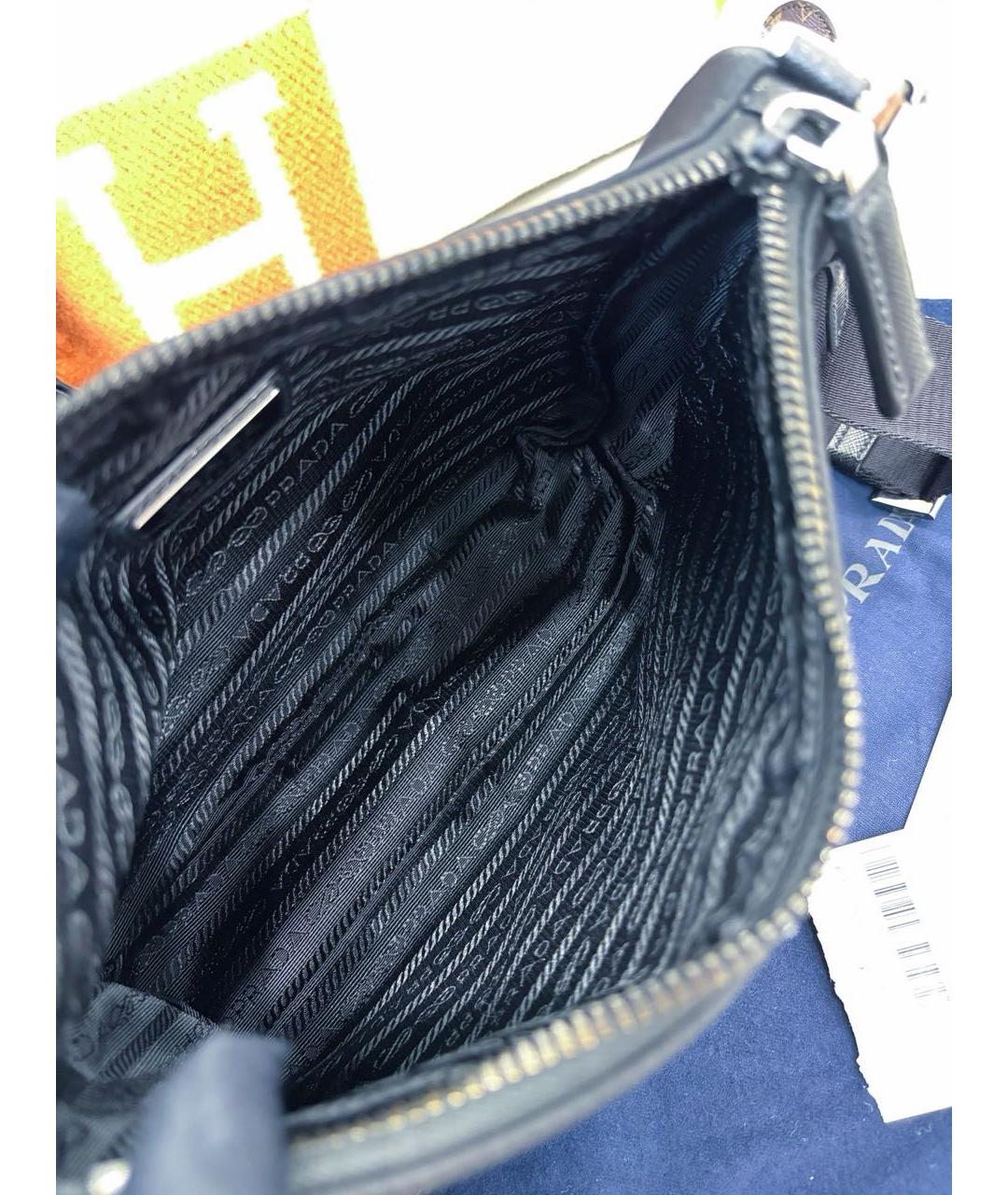 PRADA Черная тканевая сумка через плечо, фото 7