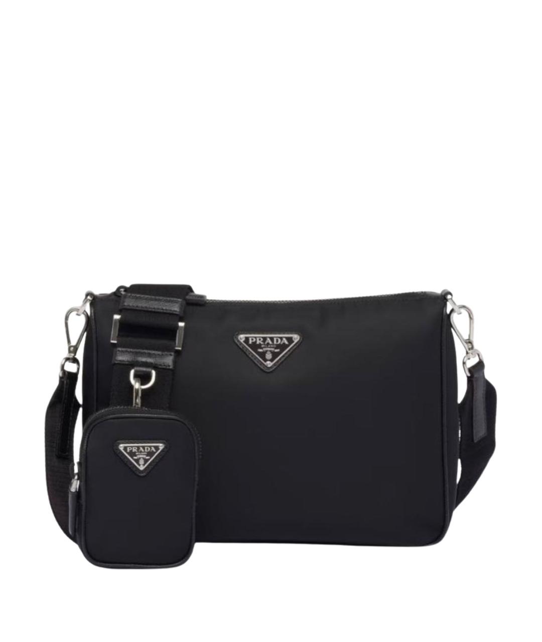 PRADA Черная тканевая сумка через плечо, фото 1