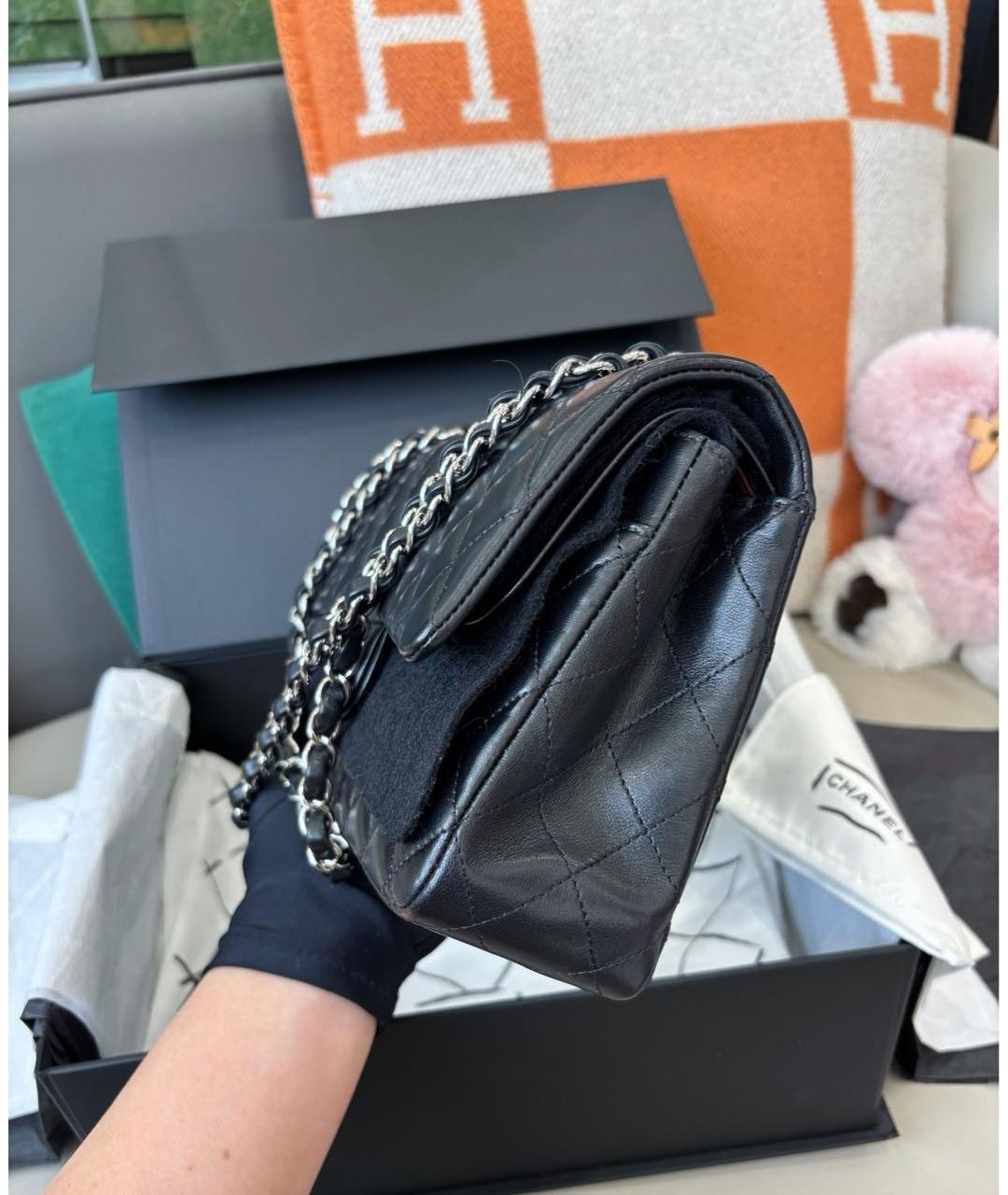 CHANEL Черная кожаная сумка через плечо, фото 3