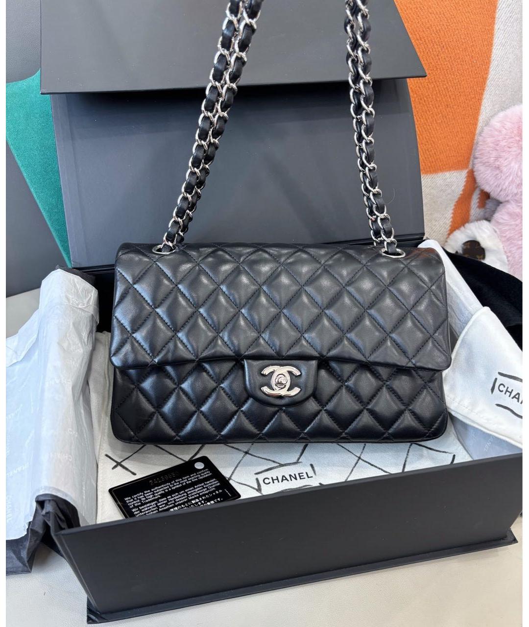 CHANEL Черная кожаная сумка через плечо, фото 2