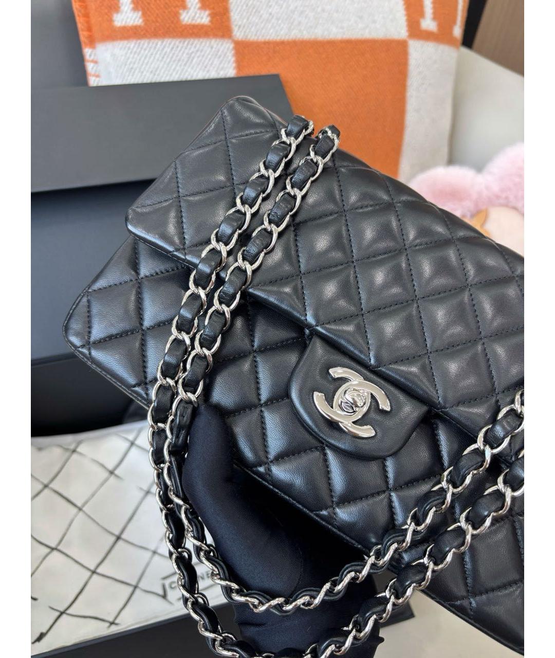 CHANEL Черная кожаная сумка через плечо, фото 7