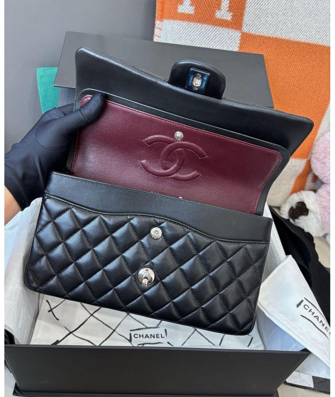 CHANEL Черная кожаная сумка через плечо, фото 5