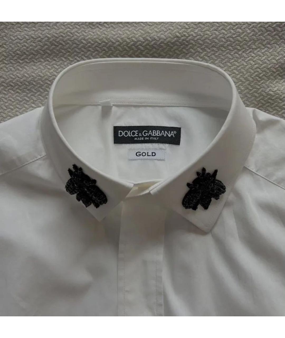 DOLCE&GABBANA Белая хлопковая рубашка, фото 2