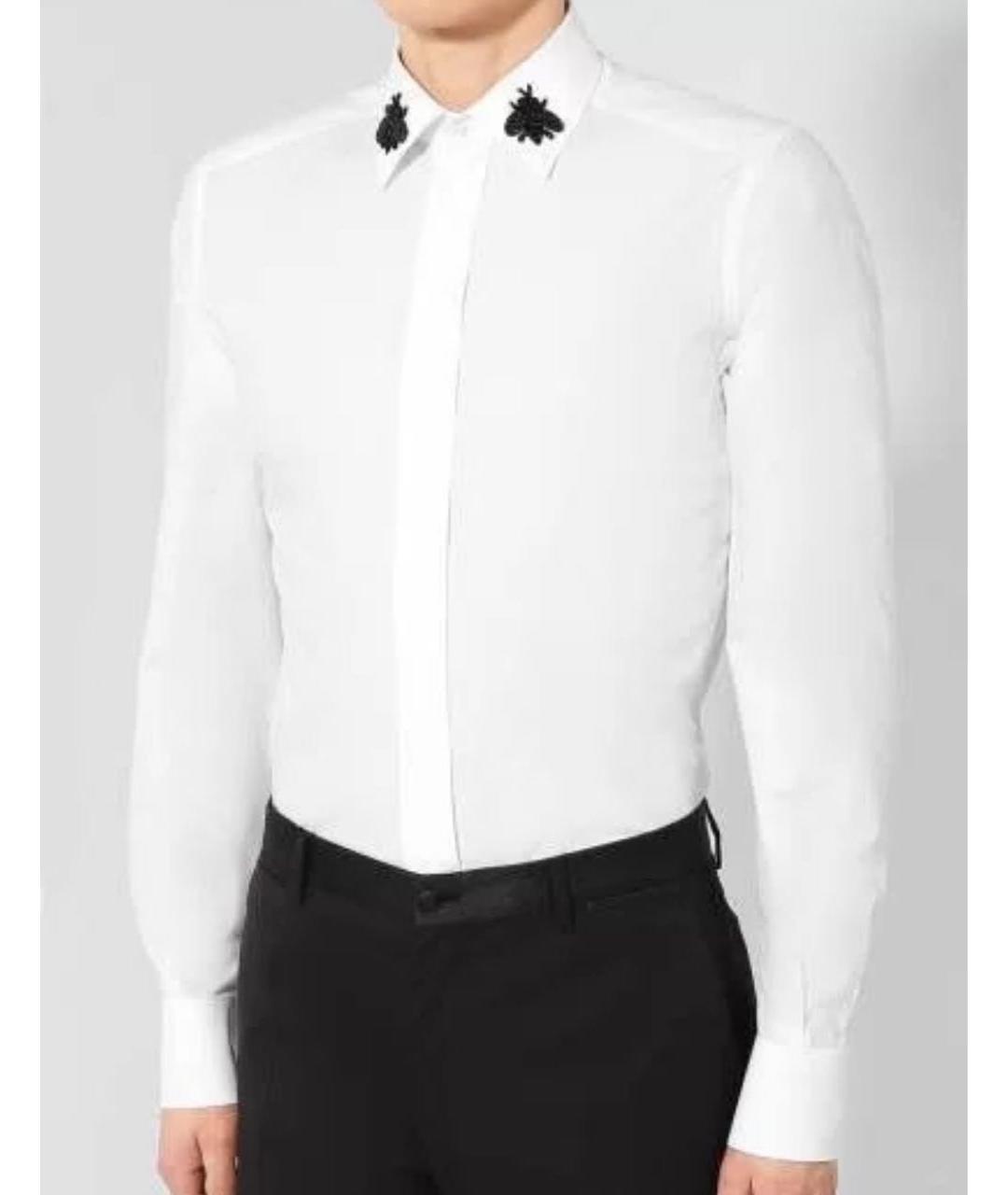 DOLCE&GABBANA Белая хлопковая рубашка, фото 6