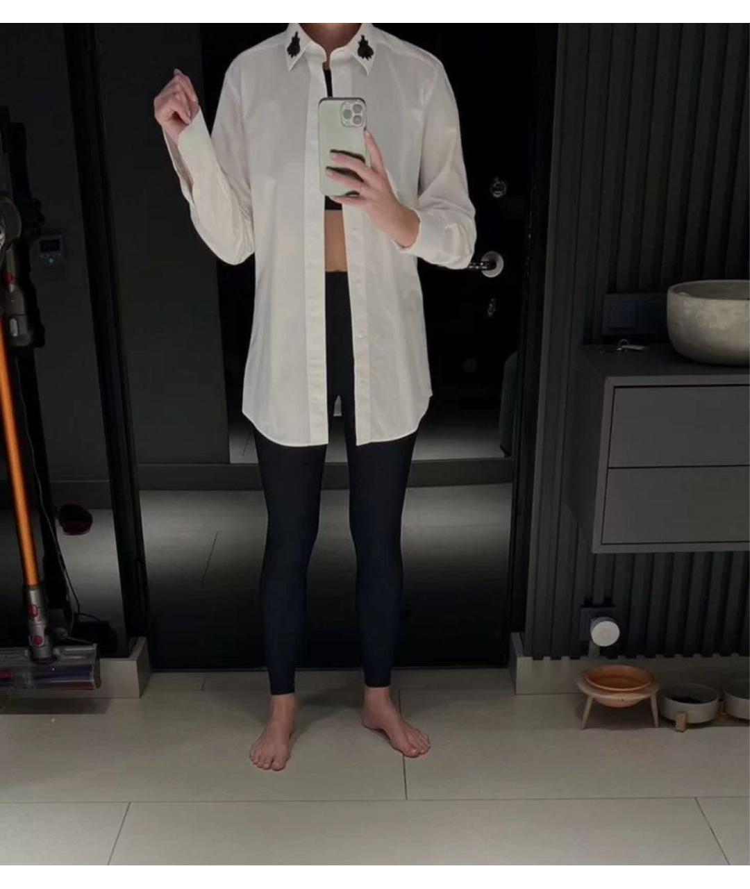 DOLCE&GABBANA Белая хлопковая рубашка, фото 5