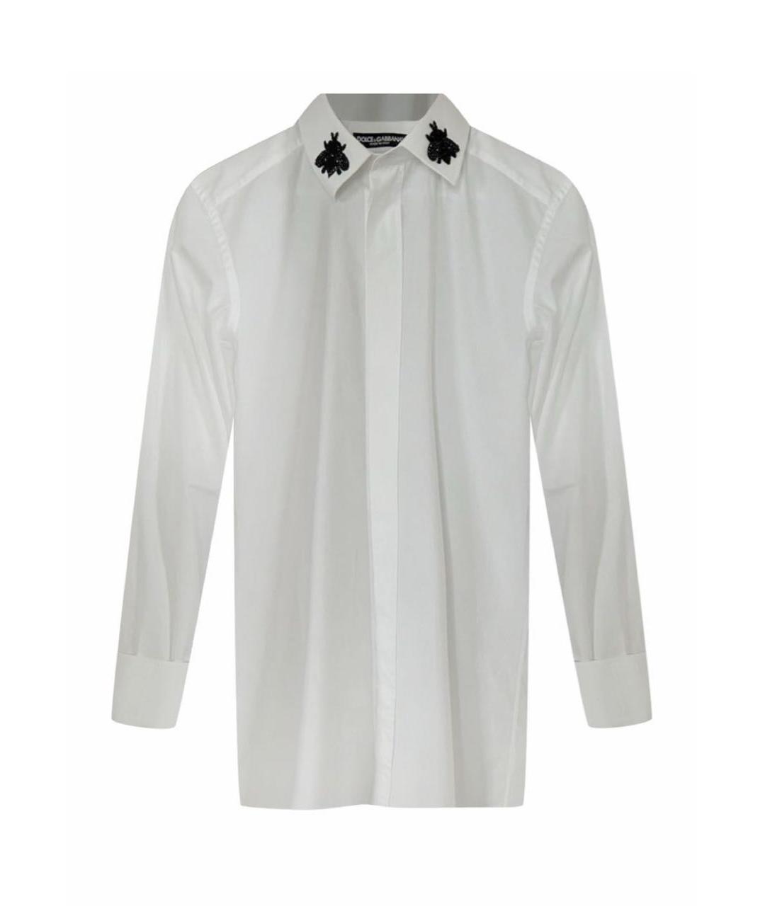 DOLCE&GABBANA Белая хлопковая рубашка, фото 7