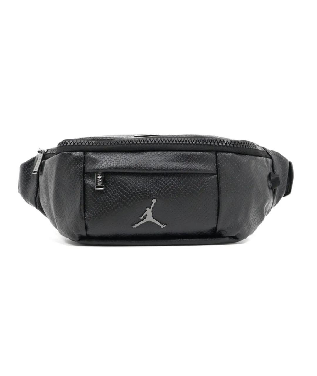 JORDAN Черная поясная сумка из искусственной кожи, фото 3