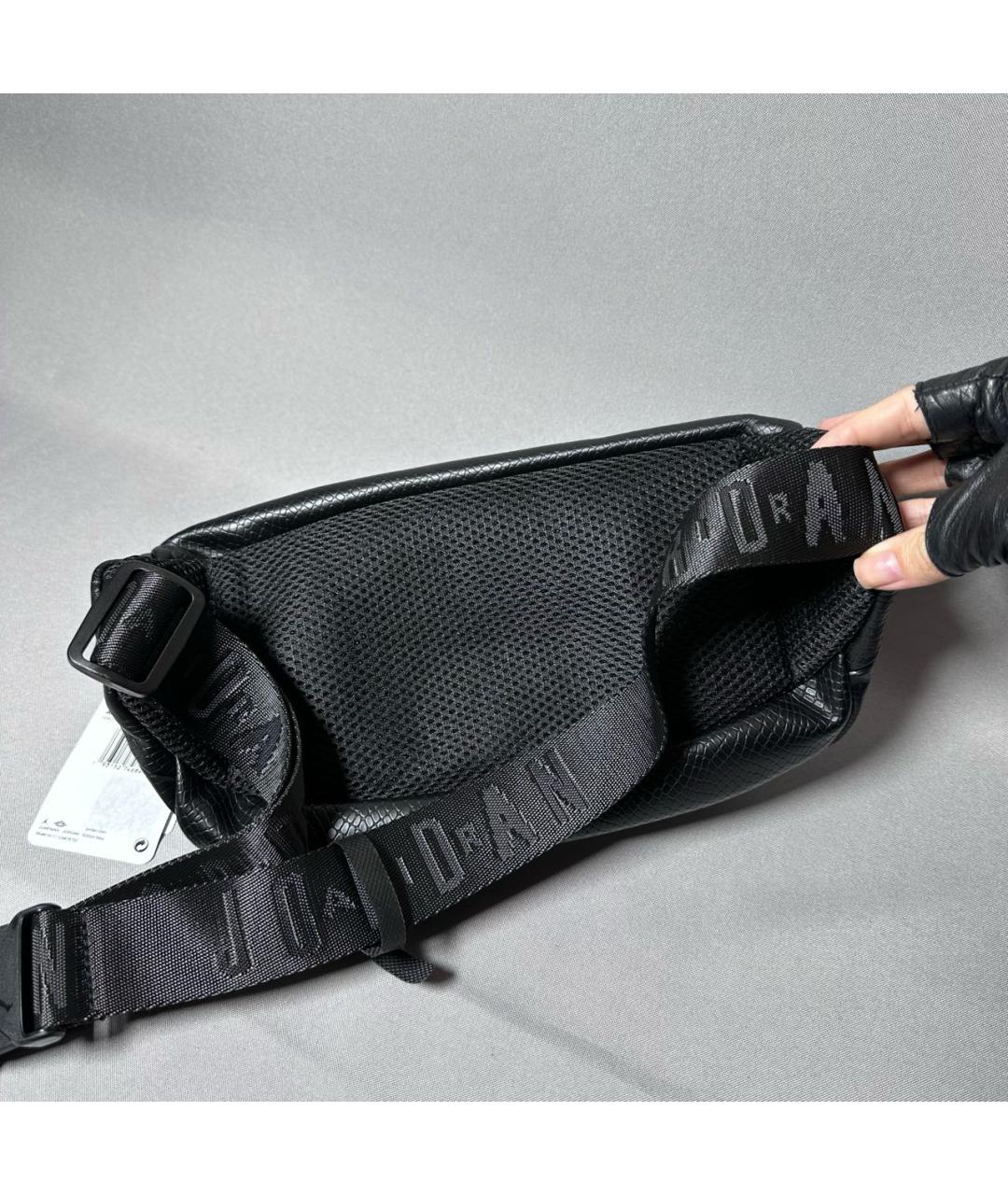 JORDAN Черная поясная сумка из искусственной кожи, фото 8