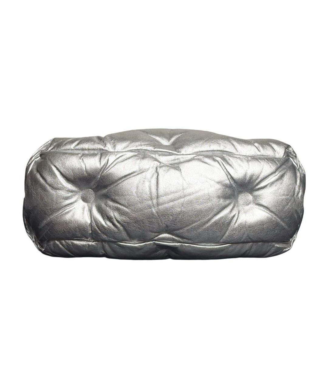 MAISON MARGIELA Серебряная кожаная сумка через плечо, фото 8