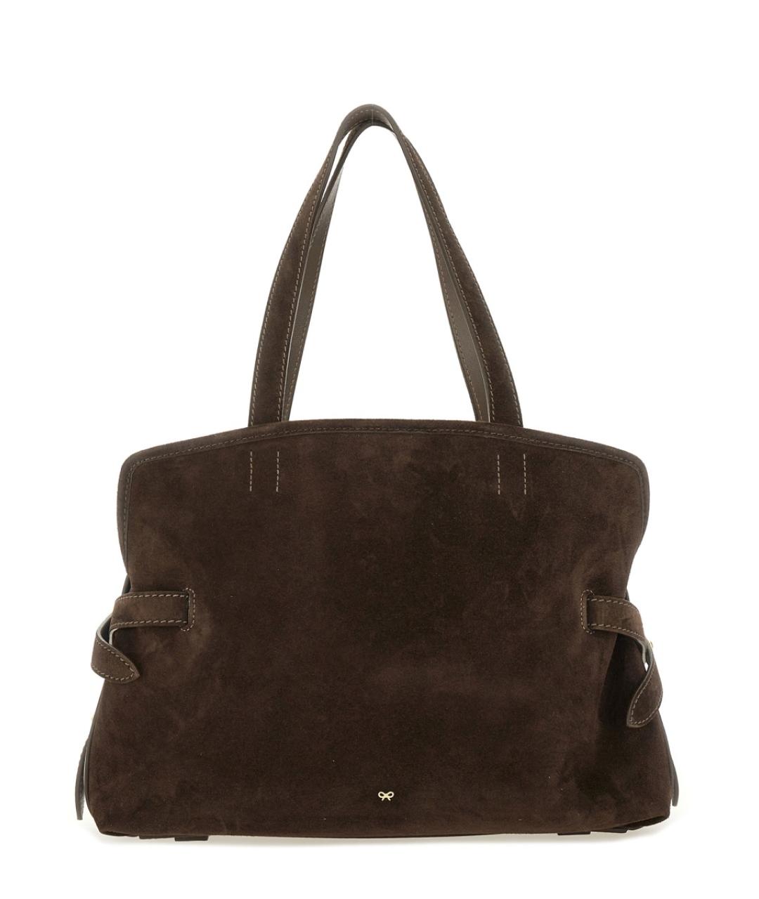 ANYA HINDMARCH Коричневая замшевая сумка тоут, фото 2