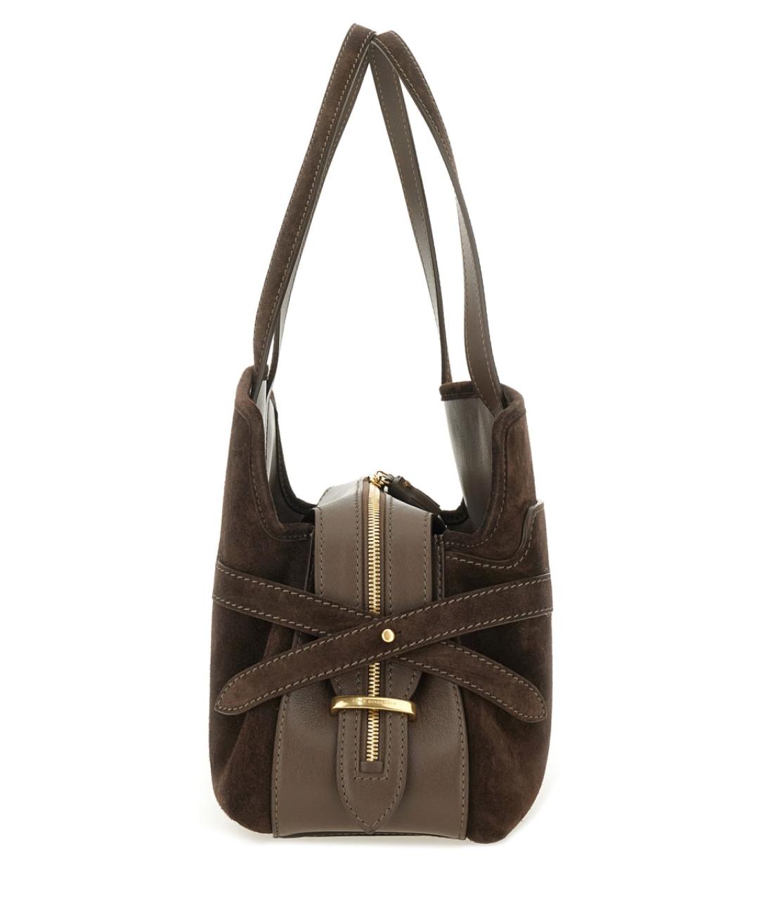 ANYA HINDMARCH Коричневая замшевая сумка тоут, фото 3