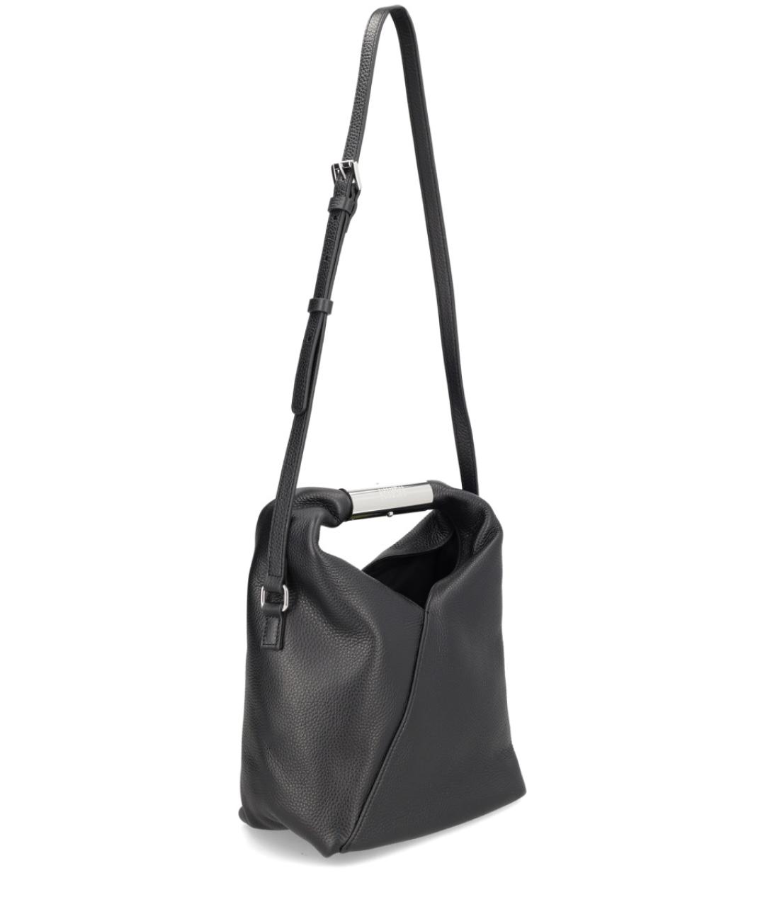 MM6 MAISON MARGIELA Черная кожаная сумка через плечо, фото 2