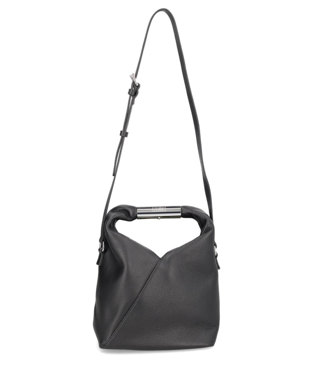 MM6 MAISON MARGIELA Черная кожаная сумка через плечо, фото 1