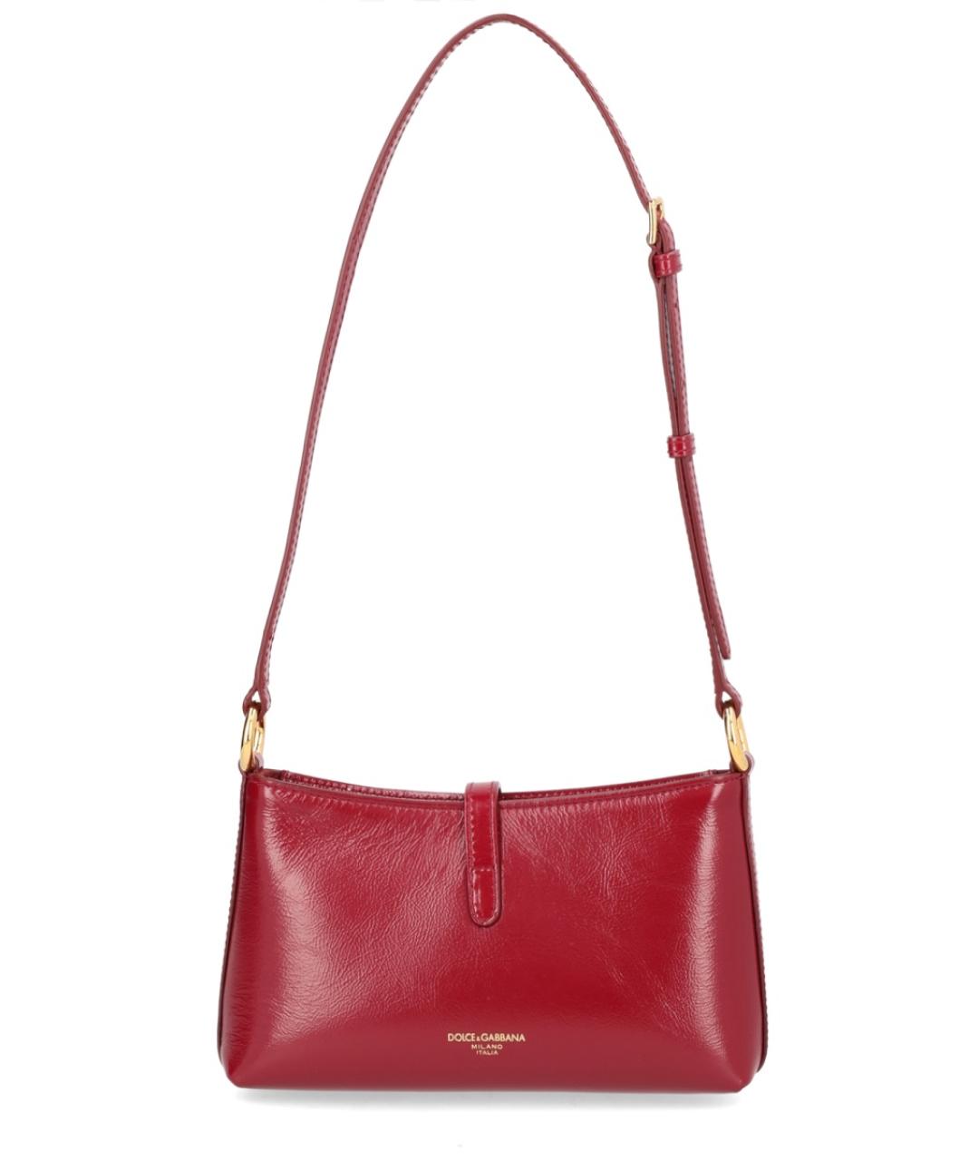 DOLCE&GABBANA Красная кожаная сумка через плечо, фото 3