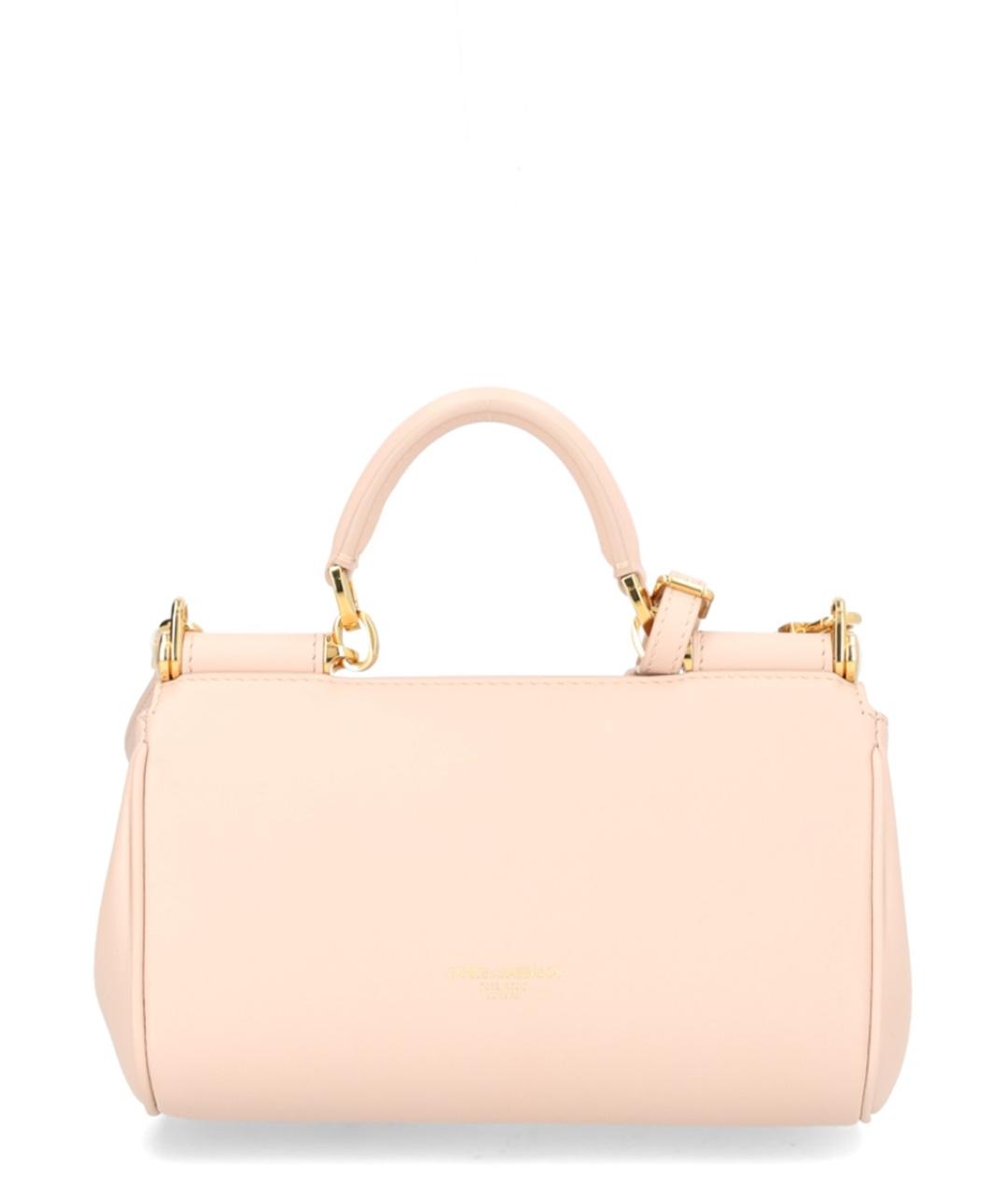 DOLCE&GABBANA Бежевая кожаная сумка тоут, фото 3