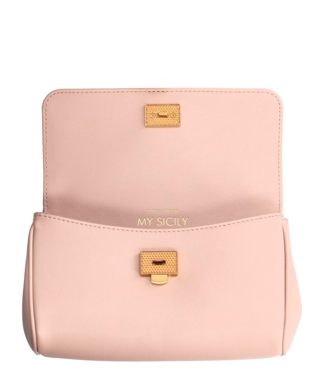 DOLCE&GABBANA Бежевая кожаная сумка тоут, фото 4