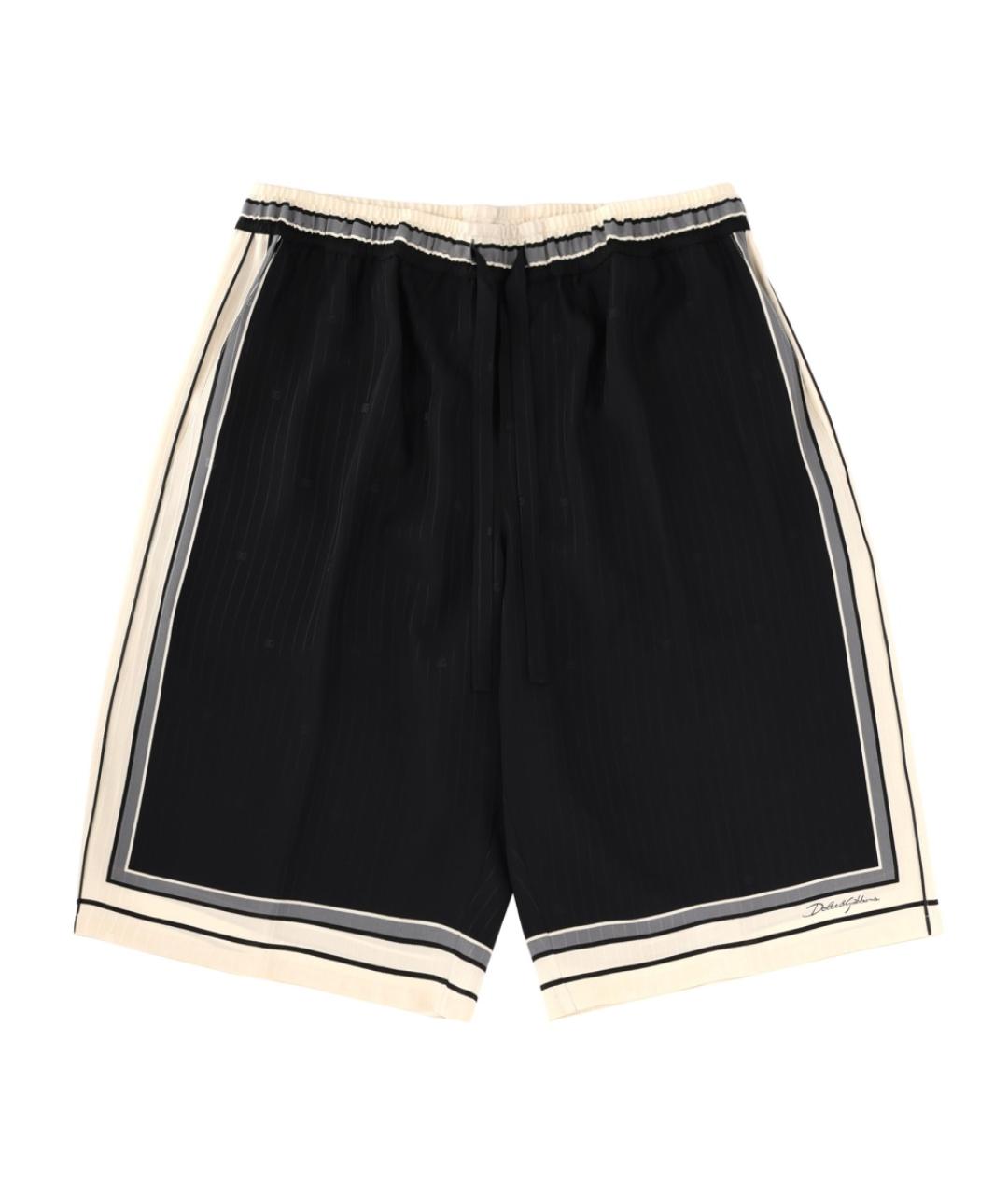 DOLCE&GABBANA Черные шелковые шорты, фото 1