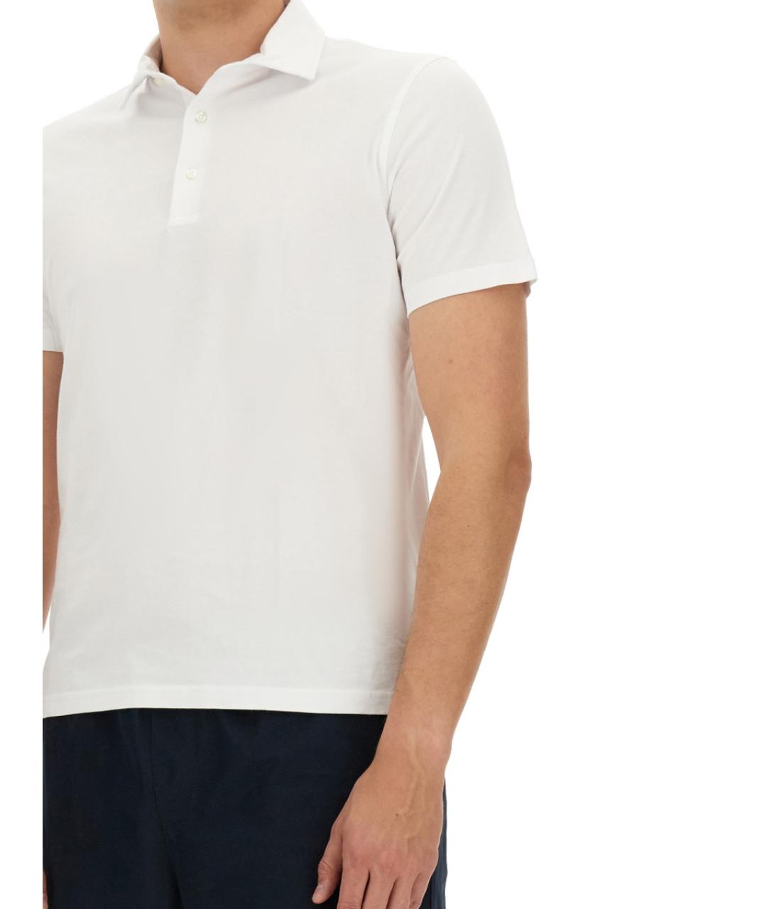 ASPESI Белое хлопковое поло с коротким рукавом, фото 4