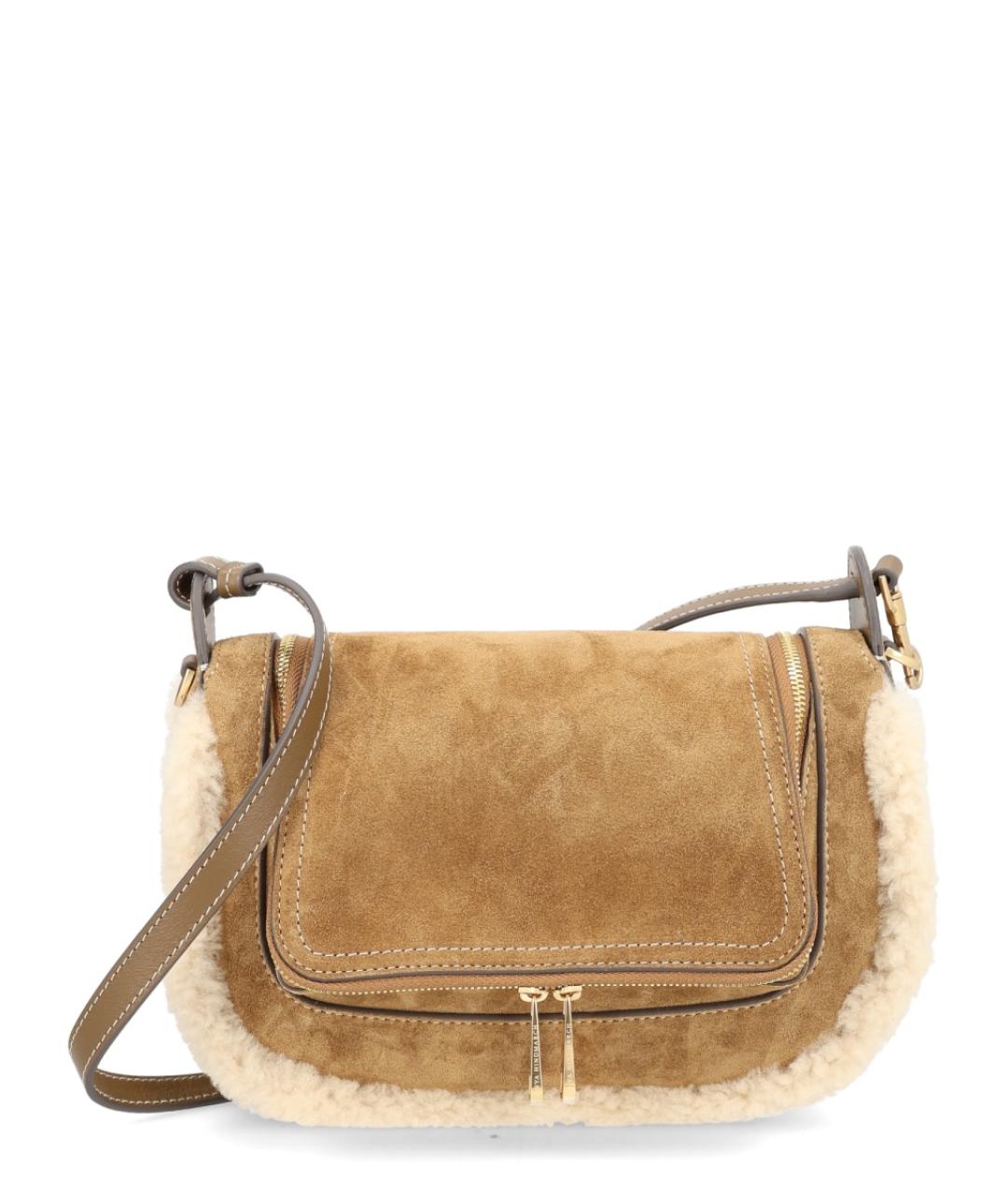 ANYA HINDMARCH Коричневая кожаная сумка через плечо, фото 1