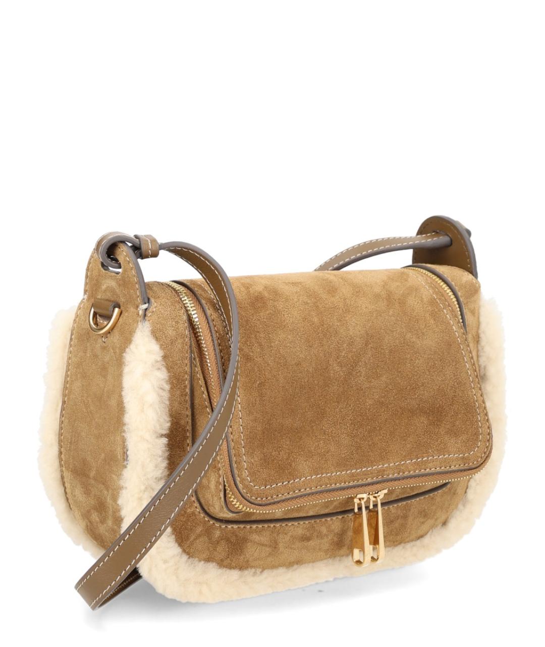 ANYA HINDMARCH Коричневая кожаная сумка через плечо, фото 2