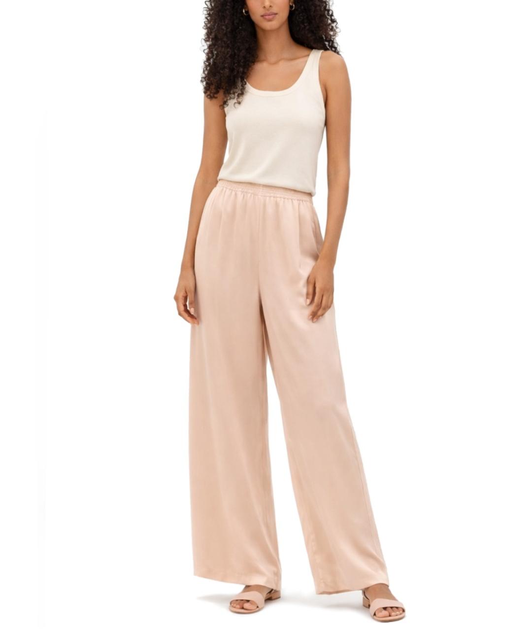 FABIANA FILIPPI Розовые вискозные прямые брюки, фото 2