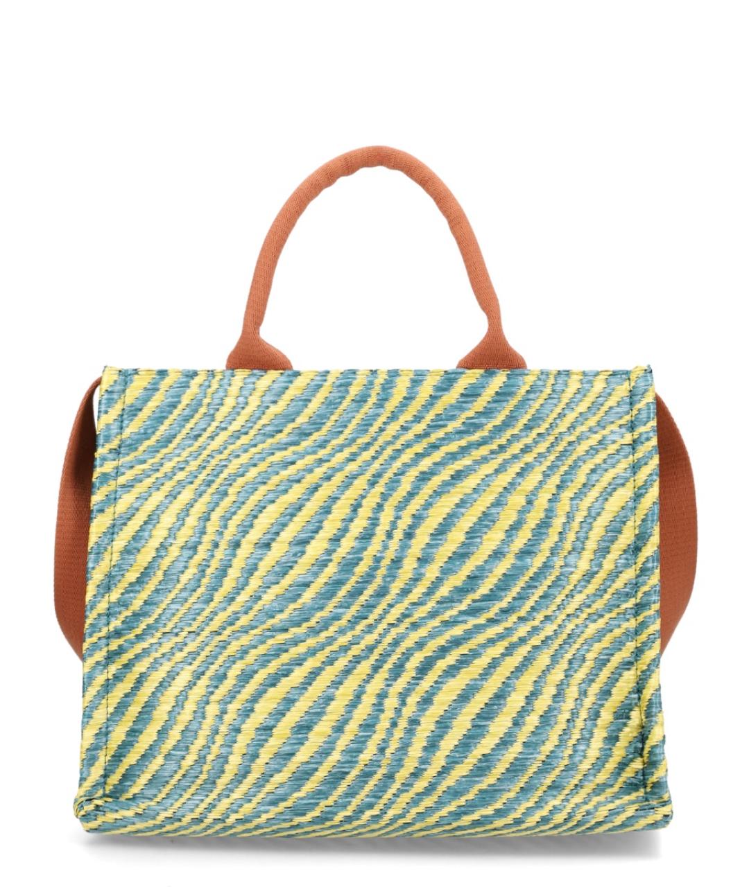 MARNI Зеленая синтетическая сумка тоут, фото 3