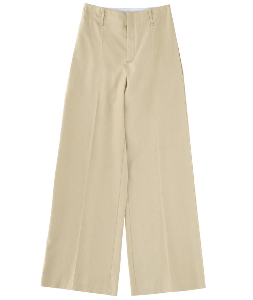 ALYSI Бежевые вискозные брюки широкие, фото 1
