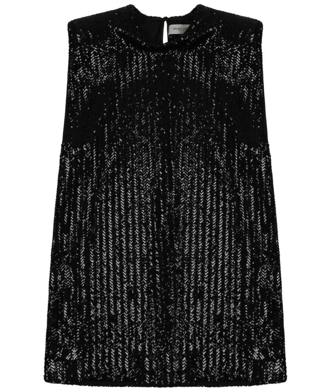 GOLDEN GOOSE DELUXE BRAND Черное полиэстеровое коктейльное платье, фото 2