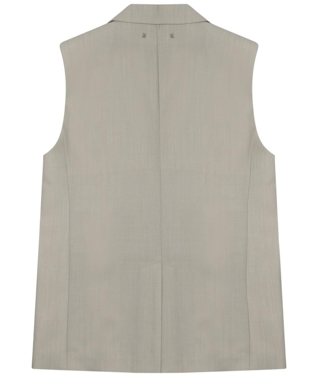 GOLDEN GOOSE DELUXE BRAND Бежевый шерстяной жилет, фото 2