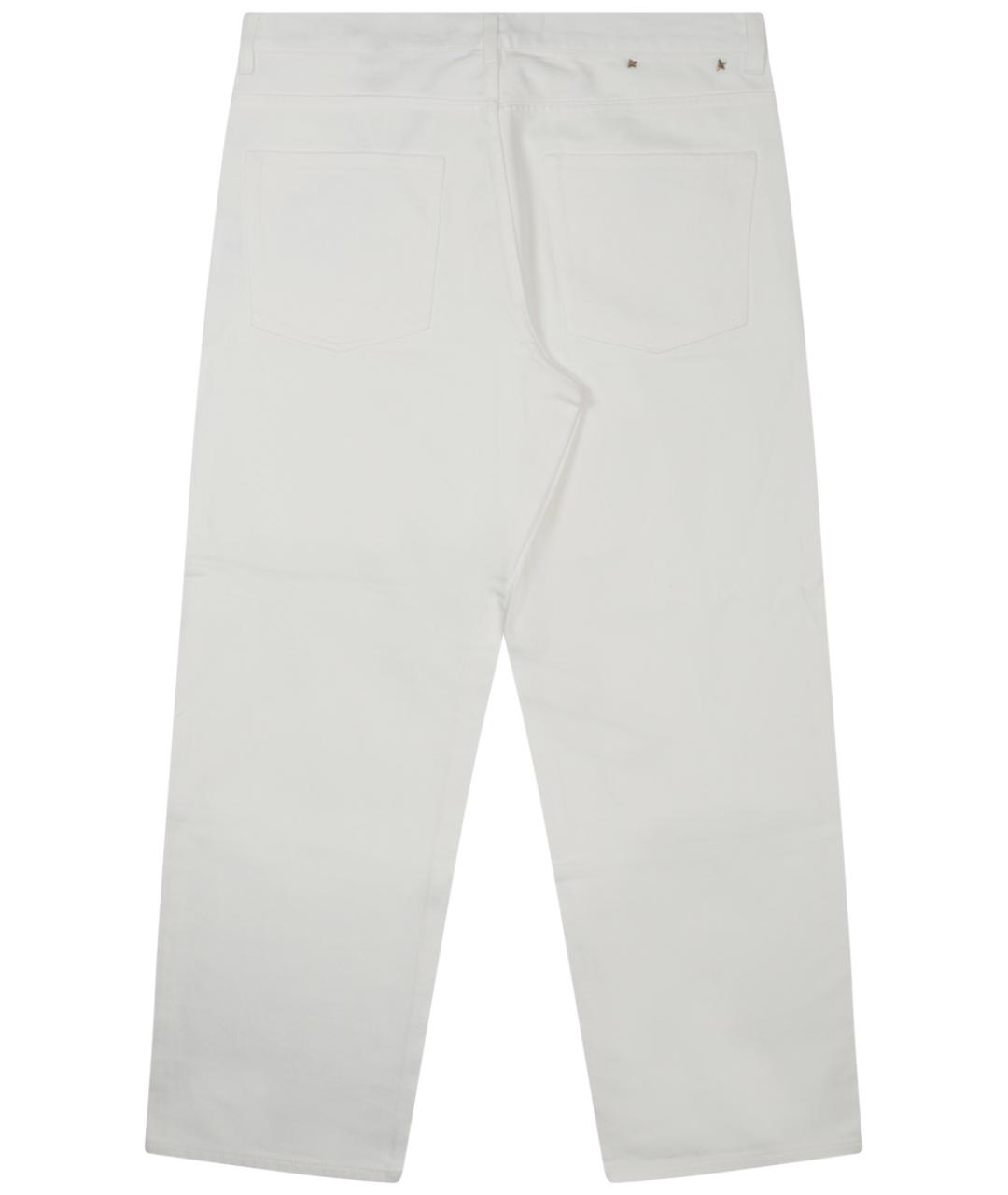 GOLDEN GOOSE DELUXE BRAND Белые хлопковые прямые джинсы, фото 2