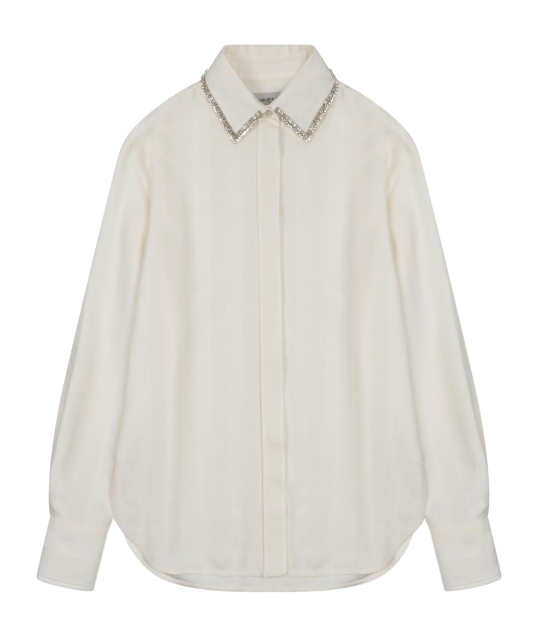 GOLDEN GOOSE DELUXE BRAND Белая вискозная рубашка, фото 1