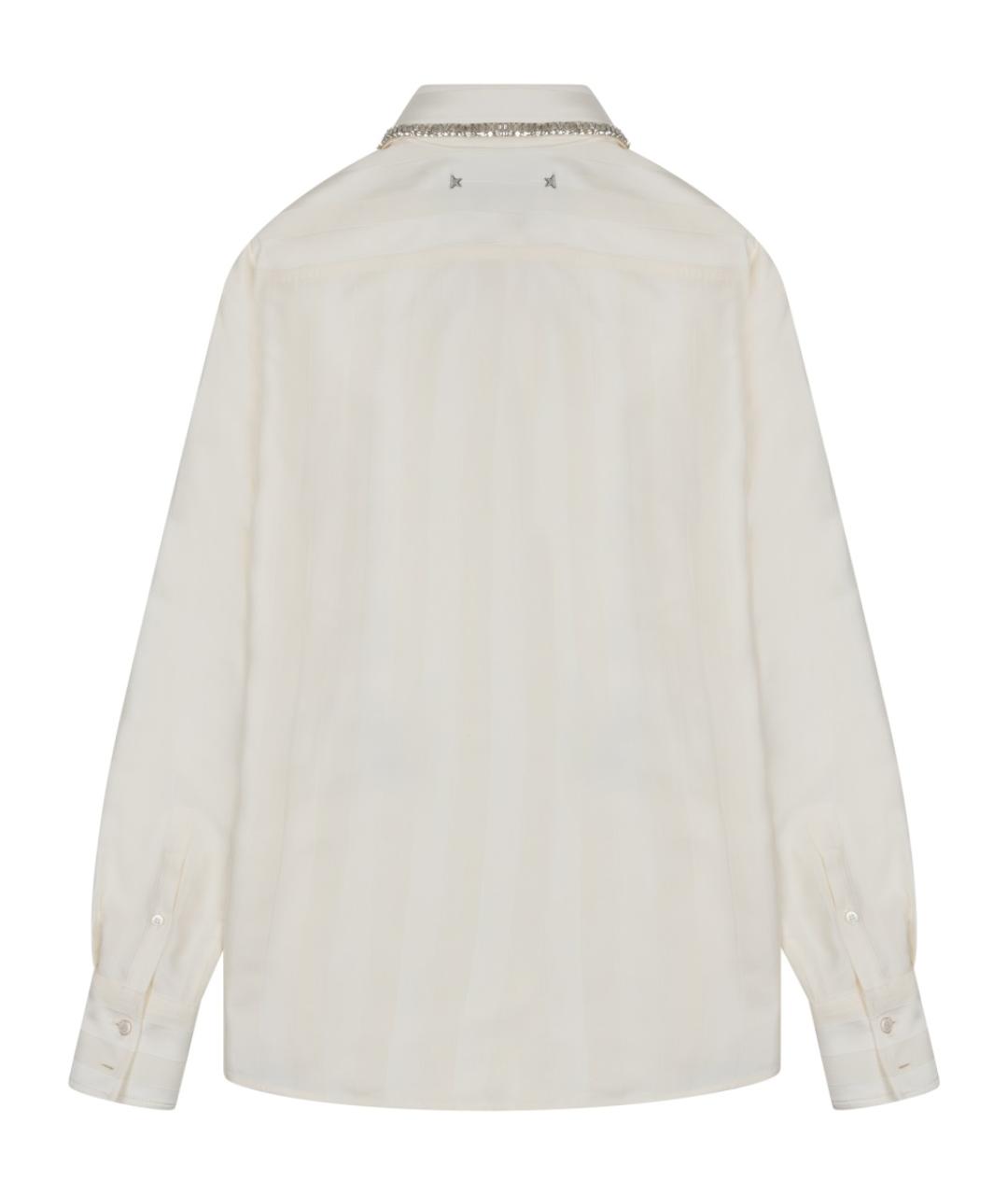 GOLDEN GOOSE DELUXE BRAND Белая вискозная рубашка, фото 2