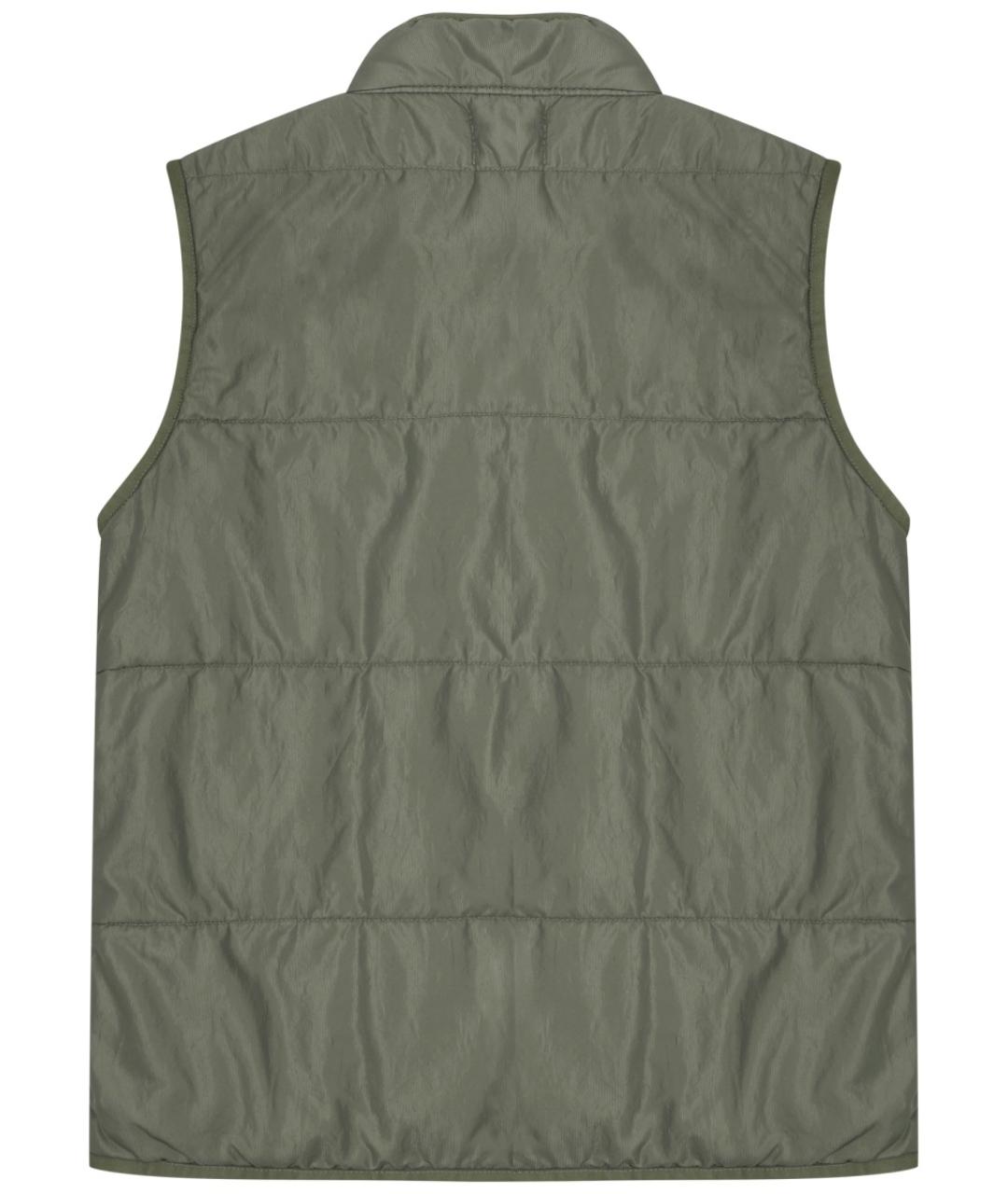 STONE ISLAND Зеленый полиамидовый жилет, фото 2