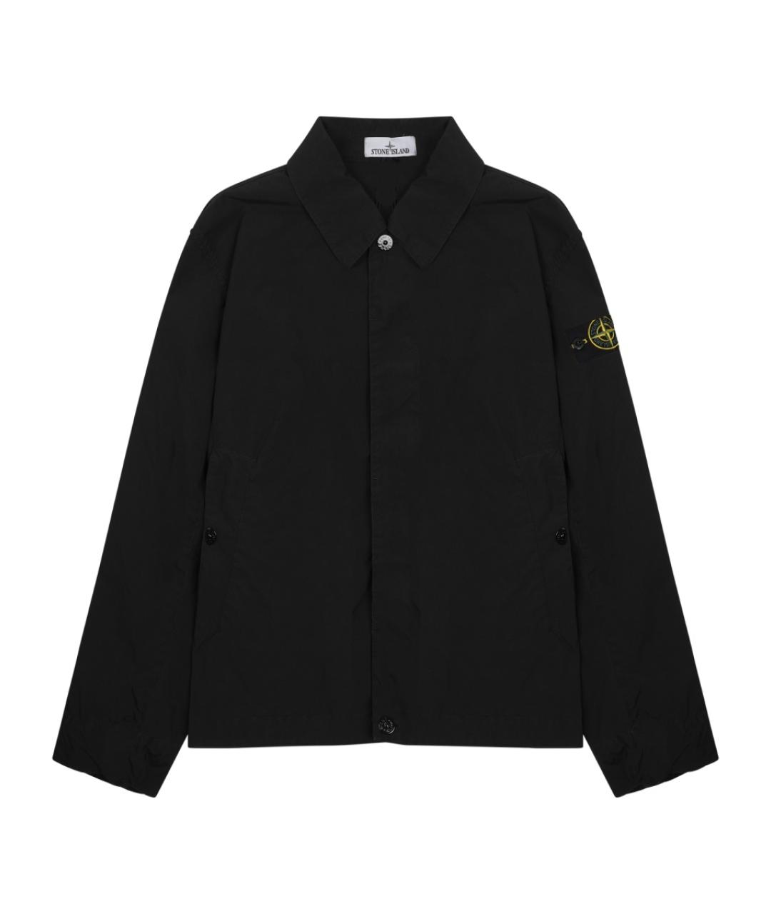 STONE ISLAND Черная полиэстеровая куртка, фото 1