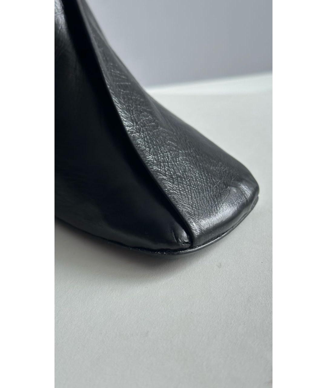 JIL SANDER Черные кожаные ботильоны, фото 7