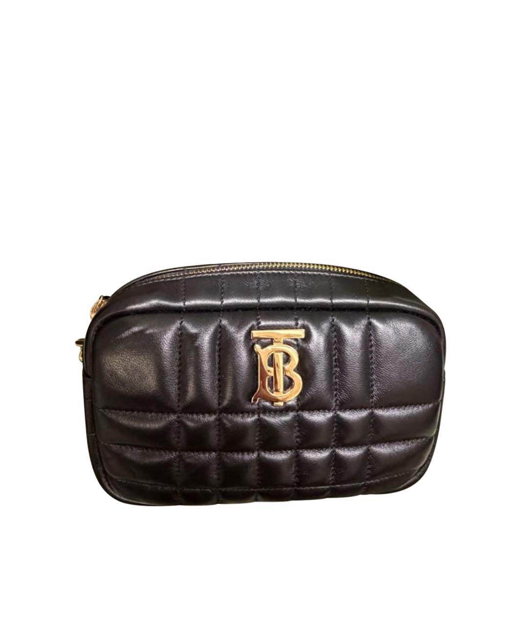 BURBERRY Черная кожаная сумка через плечо, фото 1