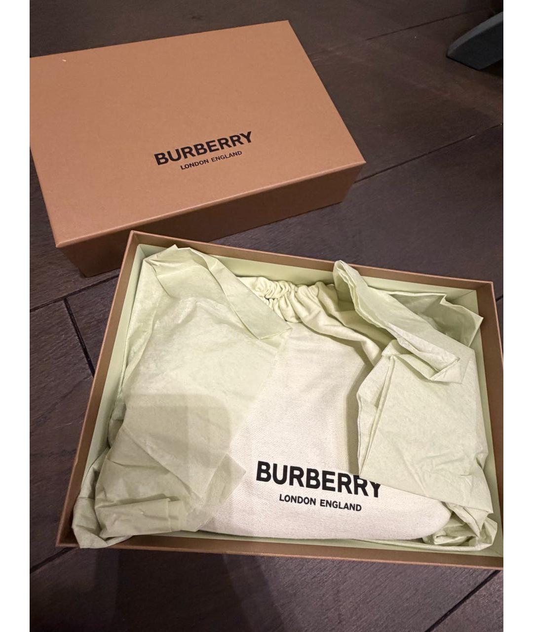 BURBERRY Черная кожаная сумка через плечо, фото 5