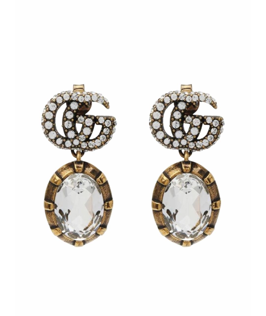 GUCCI Золотые латунные серьги, фото 1