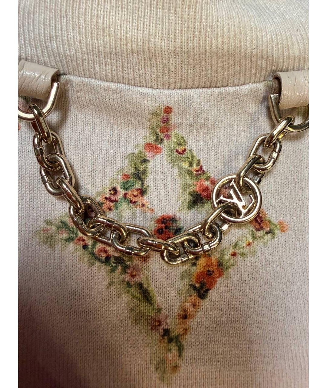 LOUIS VUITTON Бежевая хлопковая футболка, фото 4