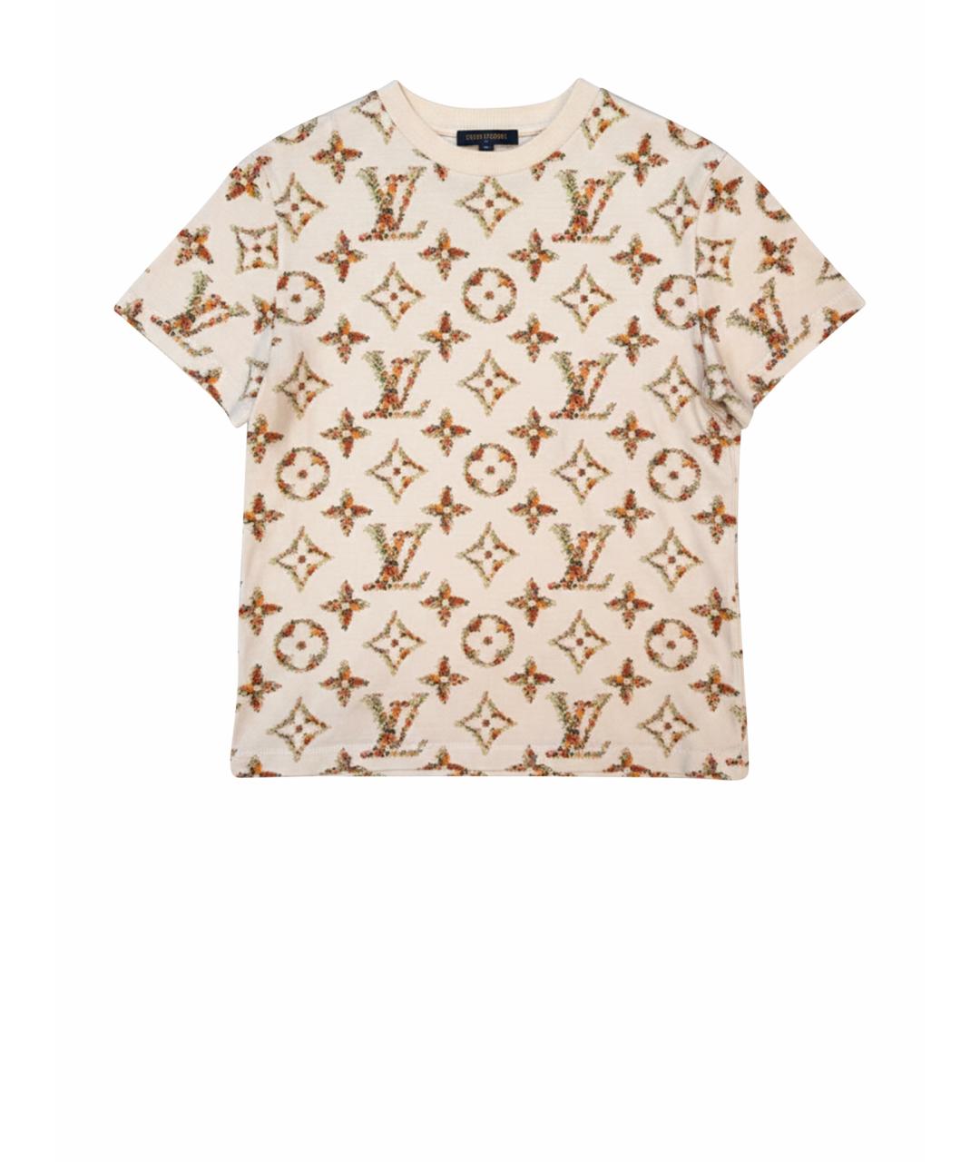 LOUIS VUITTON Бежевая хлопковая футболка, фото 1