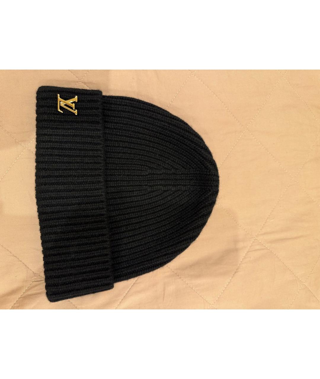 LOUIS VUITTON Черная кашемировая шапка, фото 5