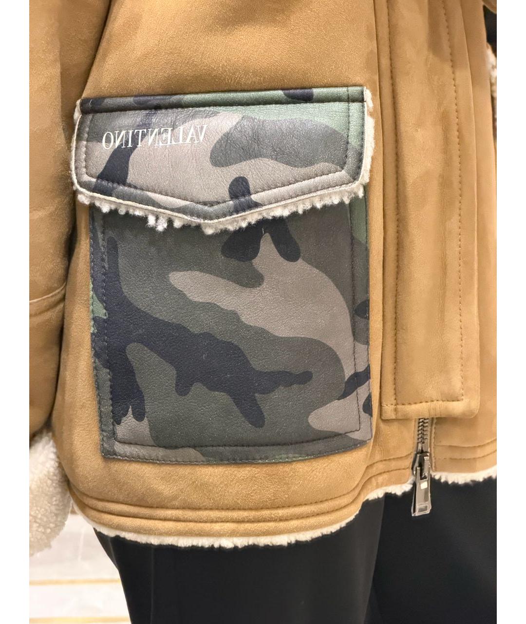 VALENTINO Горчичная замшевая дубленка, фото 3