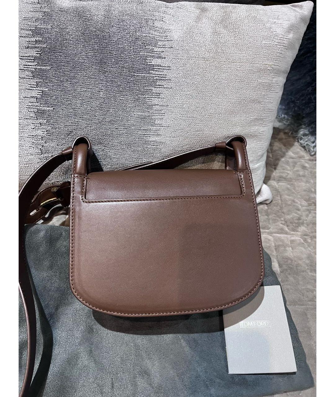 TOM FORD Коричневая кожаная сумка через плечо, фото 3